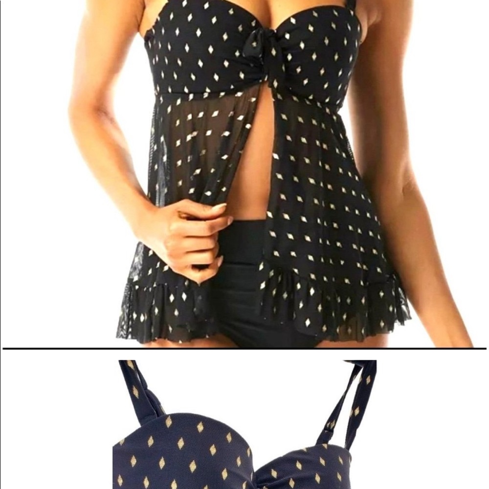 COCO REEF 34/D Top ALLURE Tankini Bikini Flyaway Swimwear